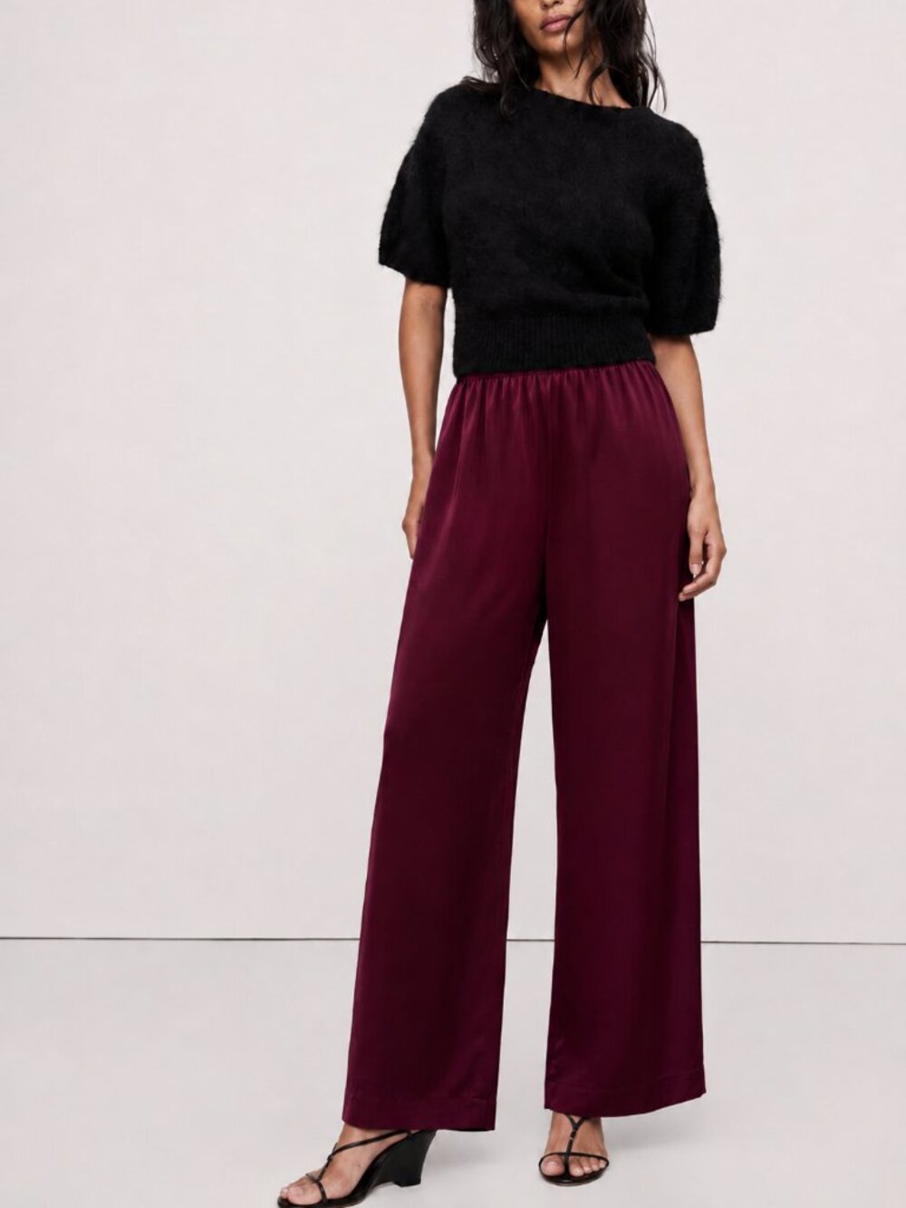 Banana Republic Satin Wide Leg Pants